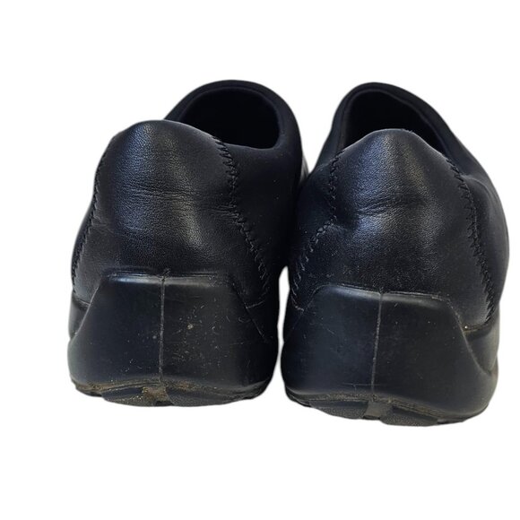 FlyFlot Womens Willow Slip On Sneaker, Black, Lycra, Leather, Comfort, Size 39/8 - Picture 2 of 9